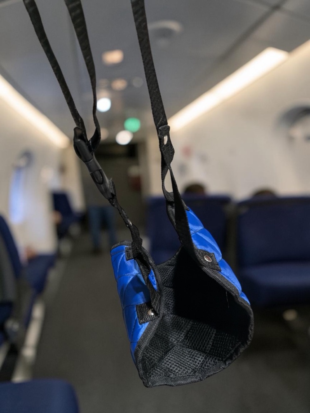 Blue Airplane Footrest. Pre loved.